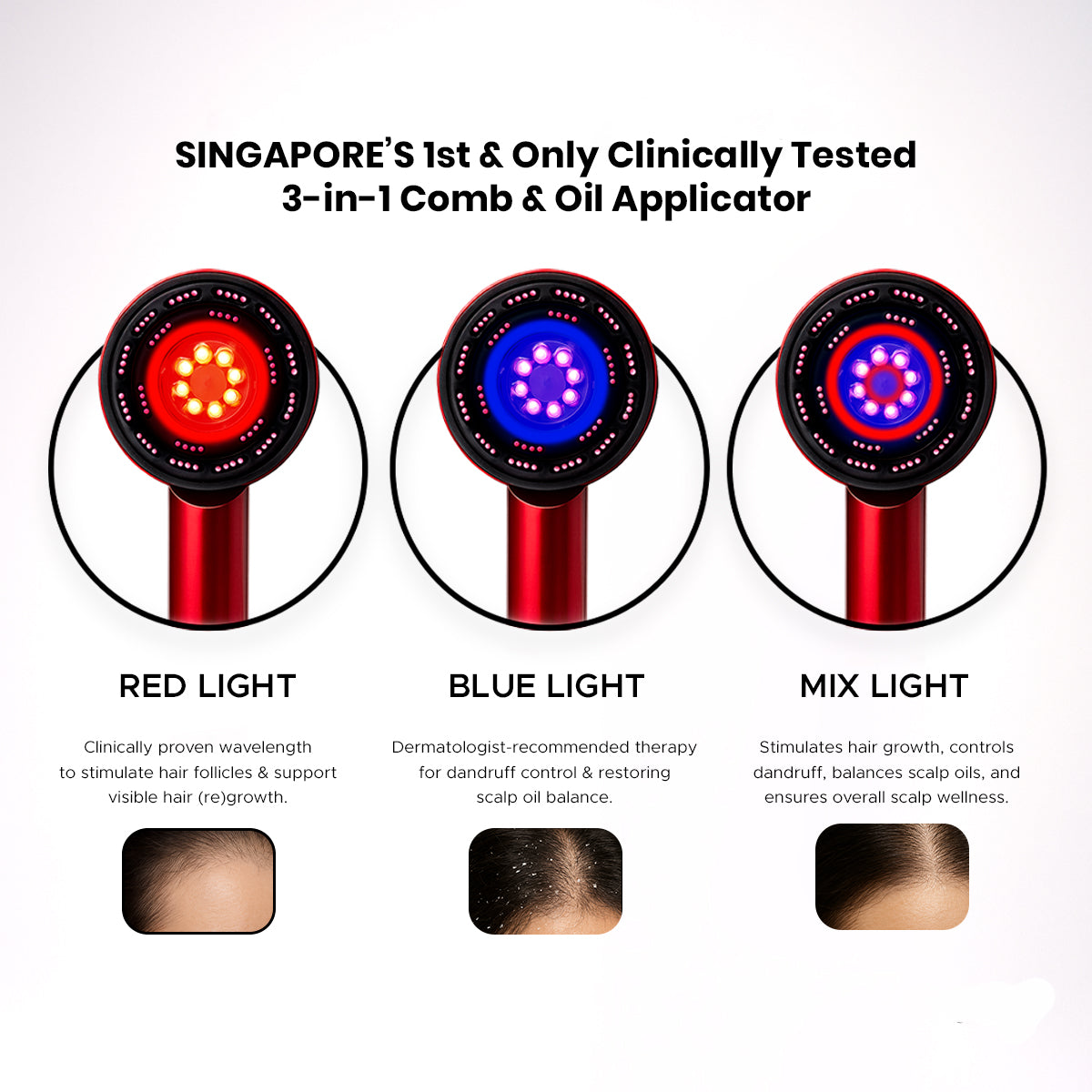 3-in-1 Red Light Therapy Scalp Massager™
