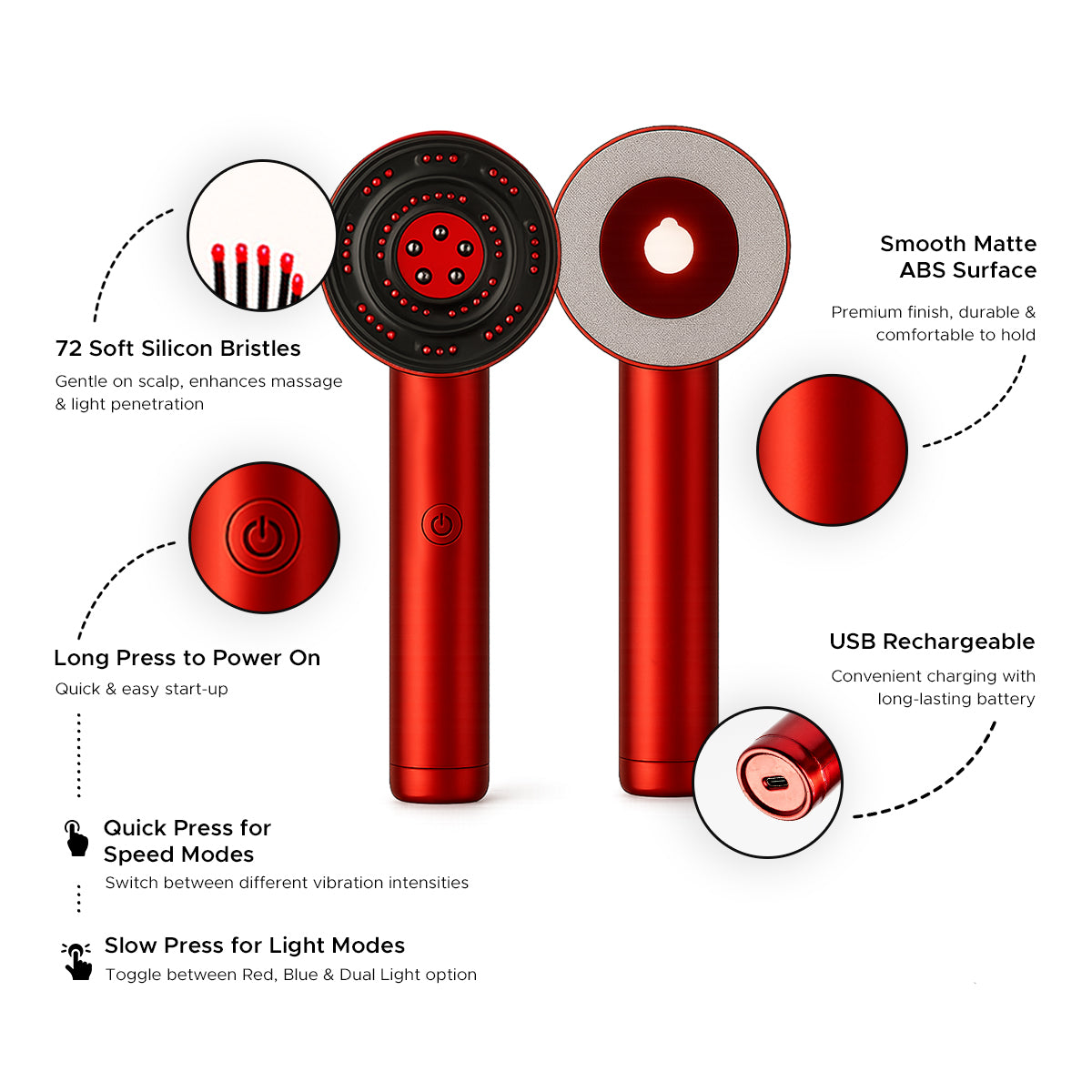 3-in-1 Red Light Therapy Scalp Massager™