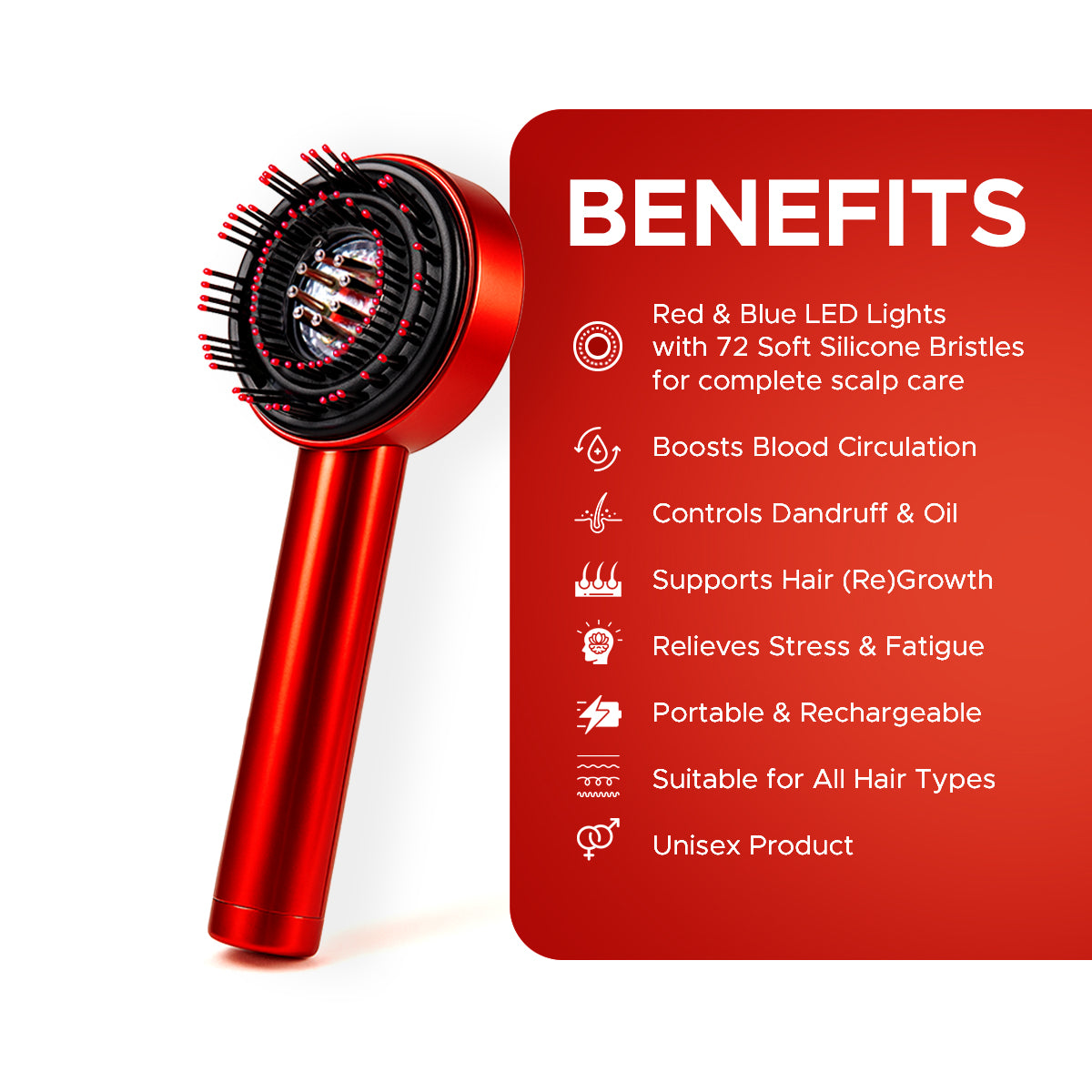 3-in-1 Red Light Therapy Scalp Massager™