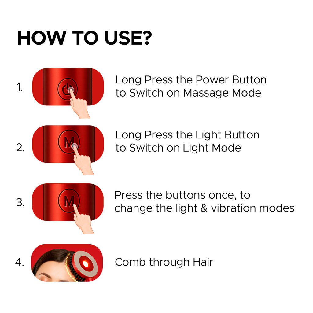 3-in-1 Red Light Therapy Scalp Massager™